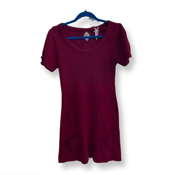 Derek Heart - Red Sweater Dress Knee length- Large - Picture 1 of 5